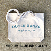 Load image into Gallery viewer, Sockprints - Custom Beach Tote Bag with Rope Handles ­ Personalized