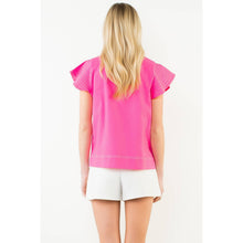 Load image into Gallery viewer, Stitched V-Neck Short Sleeve Top