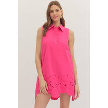 Load image into Gallery viewer, Solid sleeveless mini dress - Pink