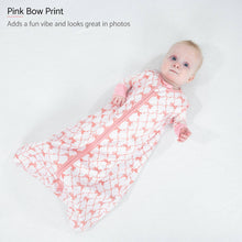 Load image into Gallery viewer, LollyBanks - Beautiful Bows Baby Girl Sleep Sack, 100% Organic Cotton