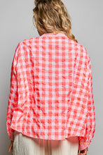Load image into Gallery viewer, Graphic Palm-Tree Embroidery Paid Blouse Top