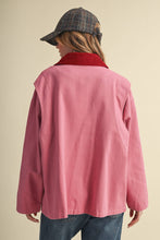 Load image into Gallery viewer, Utility Jacket with Corduroy Collar - Rosewood Pink