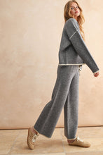 Load image into Gallery viewer, Wide Leg Sweater Pants - Gray
