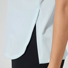 Load image into Gallery viewer, Sodalemon - Women Side Slit Elastic Sport Short Sleeve T-Shirt