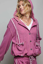 Load image into Gallery viewer, Vintage Washing Solid Laser Cut Thermal Knit Hoodies Top