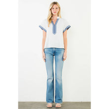 Load image into Gallery viewer, Short Sleeve Textured V-Neck Top