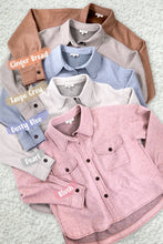 Load image into Gallery viewer, La Miel - JKT1775-Lightweight Solid Raw Edge Button Down Jacket