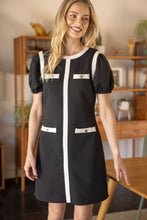 Load image into Gallery viewer, Contrast Band Detailed Accent Button Knit Dress