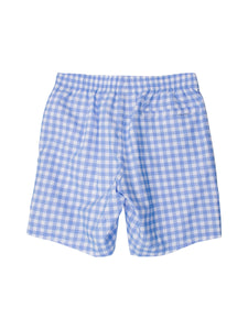 Men's Periwinkle Blue Gingham Swim Trunks