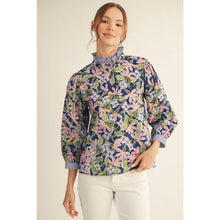 Load image into Gallery viewer, Navy Floral Top