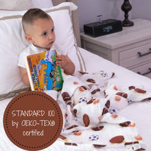 Load image into Gallery viewer, LollyBanks - Go Sports! Baby Muslin Swaddle Blanket