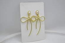 Load image into Gallery viewer, The Adorned Fox - Bow Earrings, Classic, Neutral, Trendy, Coquette