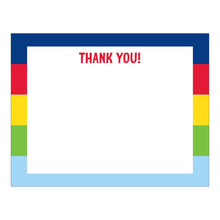 Load image into Gallery viewer, Donovan Designs - Rugby Stripe Flat Thank You Notes