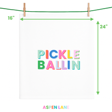 Load image into Gallery viewer, Pickle Ball (Pickle Ballin) Colorful Cute Gift Towel