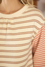 Load image into Gallery viewer, Mixed Striped Long Sleeve Knit Top