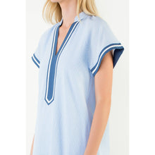 Load image into Gallery viewer, Short Sleeve Striped Textured Dress