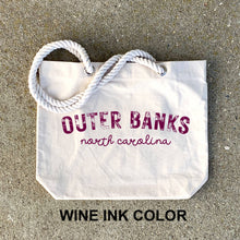 Load image into Gallery viewer, Sockprints - Custom Beach Tote Bag with Rope Handles ­ Personalized