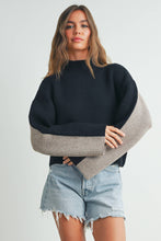 Load image into Gallery viewer, Two-Toned Turtleneck Sweater