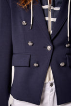 Load image into Gallery viewer, Kasey Nautical Hooded Blazer- Navy