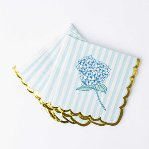 8 Oak Lane - Hydrangea Stem Paper Beverage Napkin Packs