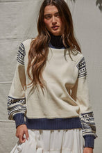 Load image into Gallery viewer, Knit Sweater Cotton Acrylic Turtleneck Pullover