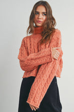 Load image into Gallery viewer, BUTTERMELON - Thick Braid With Turtle Neck Long-Sleeve Sweater -  BMW7168