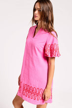 Load image into Gallery viewer, Loopy Trim Ruffle Dress