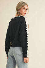 Load image into Gallery viewer, &amp;MERCI - WHIP STITCH TWO-TONE SWEATER MSW11155