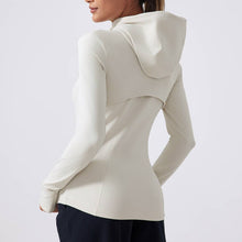 Load image into Gallery viewer, Sodalemon - Women Full Zipper Drawstring Hat Side Pocket Sport Jacket