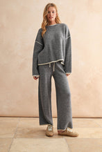 Load image into Gallery viewer, Wide Leg Sweater Pants - Gray