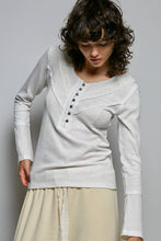 Load image into Gallery viewer, Long sleeve double gauze solid knit rib top