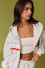Load image into Gallery viewer, Sloane Stripe Detail Zip-Front Hoodie Set