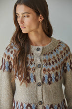 Load image into Gallery viewer, Knit Sweater Fair Isle Long Sleeve Cardigan