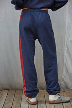 Load image into Gallery viewer, Knit Cotton Multi Color Stripe Detail Joggers