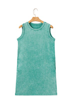 Load image into Gallery viewer, Mineral Wash Tank Mini Dress with Pockets - Blue