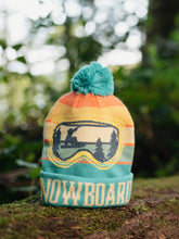 Load image into Gallery viewer, Northern Icons Creations INC - Snowboard Knit Beanie with Goggles Design Winter Hat for Skiing Snow Sports