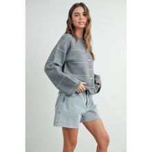 Load image into Gallery viewer, BUTTERMELON - Button Front Striped Cardigan - BMC7580
