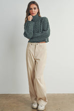 Load image into Gallery viewer, BUTTERMELON - Thick Braid With Turtle Neck Long-Sleeve Sweater -  BMW7168