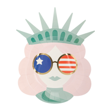 Load image into Gallery viewer, My Mind’s Eye - LAD1041 - Lady Liberty Sunnies Shaped Paper Plate