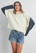 Load image into Gallery viewer, Two-Toned Turtleneck Sweater