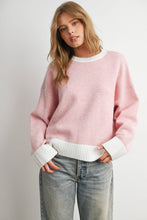 Load image into Gallery viewer, BUTTERMELON - Cozy Contrast Trim Sweater-BMW8575