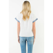 Load image into Gallery viewer, Short Sleeve Textured V-Neck Top