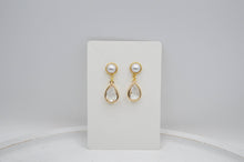 Load image into Gallery viewer, The Adorned Fox - Bridal earrings, white, gold, wedding, bride