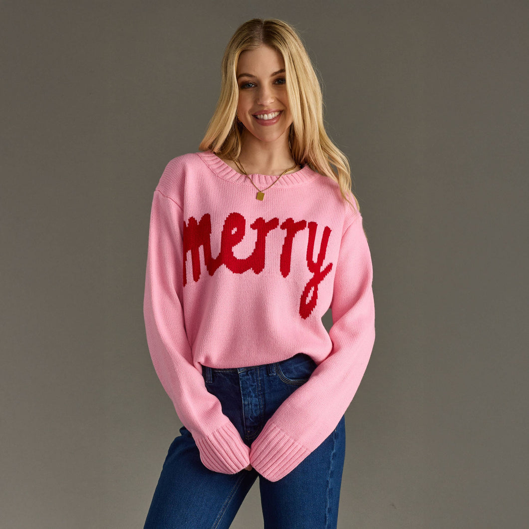 Panache Apparel Co. - Pink Merry Sweater