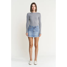 Load image into Gallery viewer, Mica Denim - DENIM MINI SKIRT WITH RAW HEM