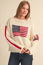 Load image into Gallery viewer, American Flag Knit Sweater