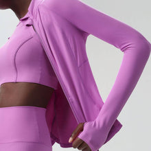 Load image into Gallery viewer, Sodalemon - Women High-Neck Waist-Shaping Yoga Running Workout Jacket