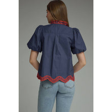 Load image into Gallery viewer, STYLE USA - Solid short puff sleeve top
