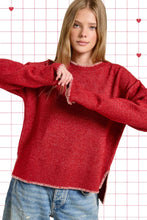 Load image into Gallery viewer, La Miel - JDS3607-Crew Mock Neck Sweater ContrastStitch Halloween Fall