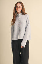 Load image into Gallery viewer, Striped Sweater Cardigan - Grey